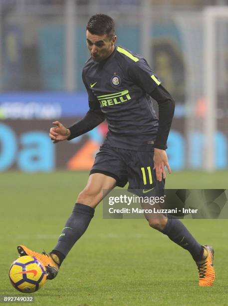 Matias Vecino of FC Internazionale in action during the TIM Cup match between FC Internazionale and Pordenone at Stadio Giuseppe Meazza on December...