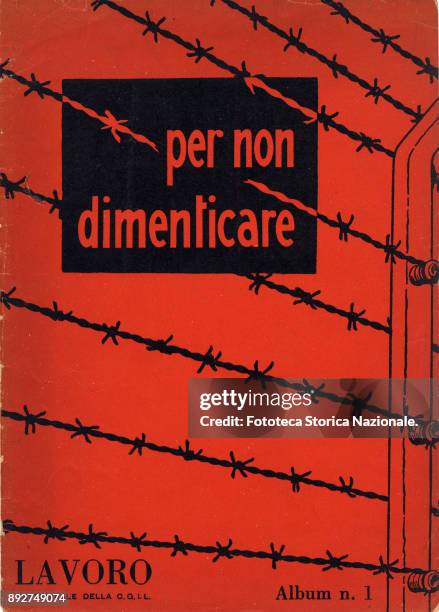 'Lest we forget', cover of the pamphlet created by Ando Gilardi, attached to the Italian periodic 'Lavoro' . It was the first time in Italy that...