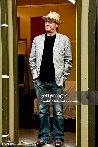 Adrian Edmondson of The Bad Shephards backstage at Rochester Castle on July 15, 2009 in Rochester, England.