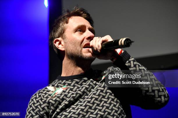 Comedian Chris Hardwick performs onstage at The Fonda Theatre on December 13, 2017 in Los Angeles, California.