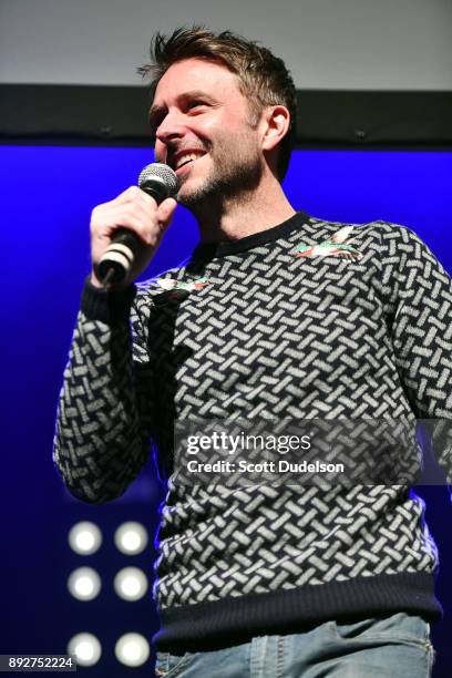 Comedian Chris Hardwick performs onstage at The Fonda Theatre on December 13, 2017 in Los Angeles, California.