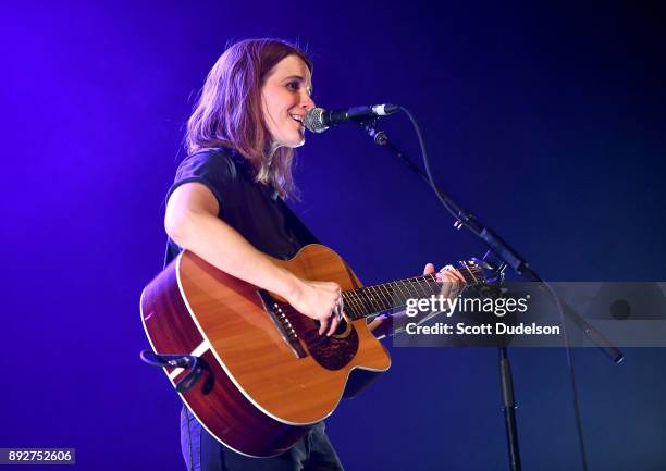 Singer Jenny Owen Youngs performs onstage at The Fonda Theatre on December 13, 2017 in Los Angeles, California.