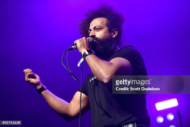 Comedian/actor Reggie Watts performs onstage at The Fonda Theatre on December 13, 2017 in Los Angeles, California.