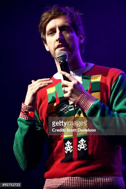 Comedian/actor Thomas Middleditch performs onstage at The Fonda Theatre on December 13, 2017 in Los Angeles, California.