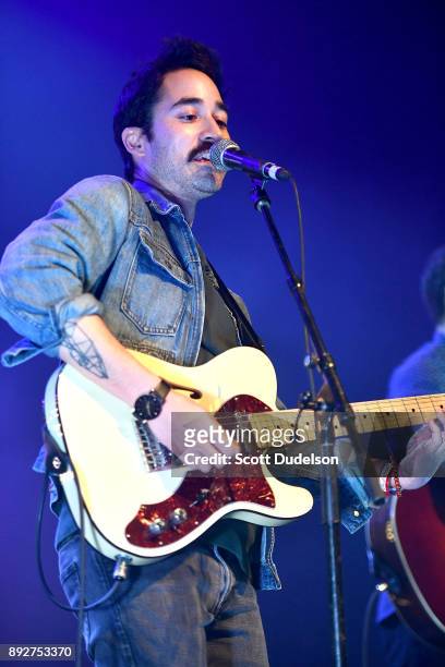 Singer Chuck Criss of the band Computer Games performs onstage at The Fonda Theatre on December 13, 2017 in Los Angeles, California.