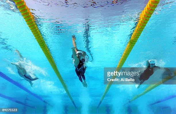 Michael Phelps of the United States competes in the Men's 200m Freestyle Heats during the 13th FINA World Championships at the Stadio del Nuoto on...
