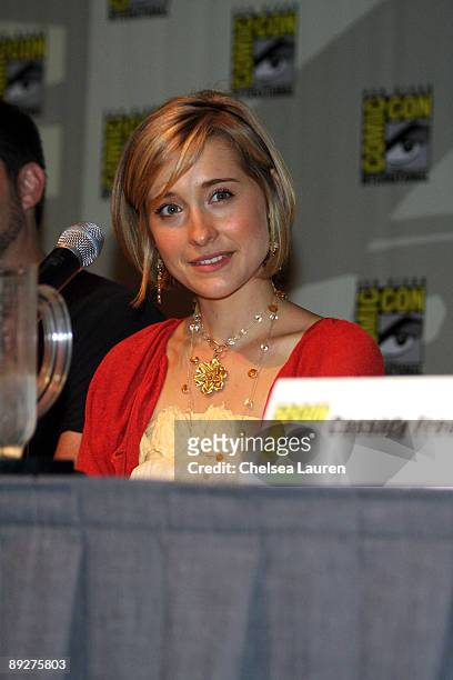 Actress Allison Mack attends the "Smallville" panel on day 4 of the 2009 Comic-Con International Convention on July 26, 2009 in San Diego, California.