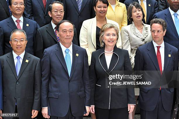 Treasury Secretary Timothy Geithner and US Secretary of State Hillary Rodham Clinton , Chinese vice premier Wang Qishan and Chinese State Councilor...