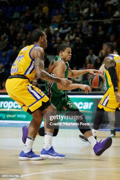 Ray McCallum, #3 of Unicaja Malaga in action during the 2017/2018 Turkish Airlines EuroLeague Regular Season game between Unicaja Malaga and Khimki...