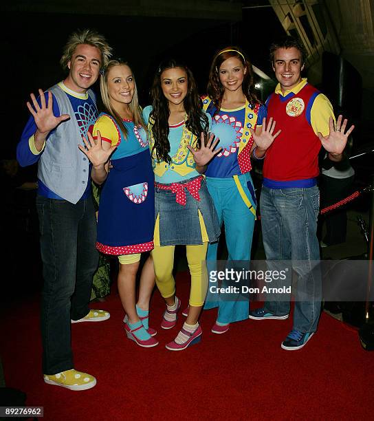Members of Hi-5 arrive for the 2009 Helpmann Awards at the Sydney Opera House on July 27, 2009 in Sydney, Australia.