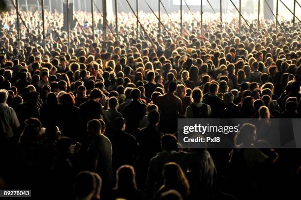 General view of the crowd at the Paleo Festival on July 24, 2009 in Nyon, Switzerland.