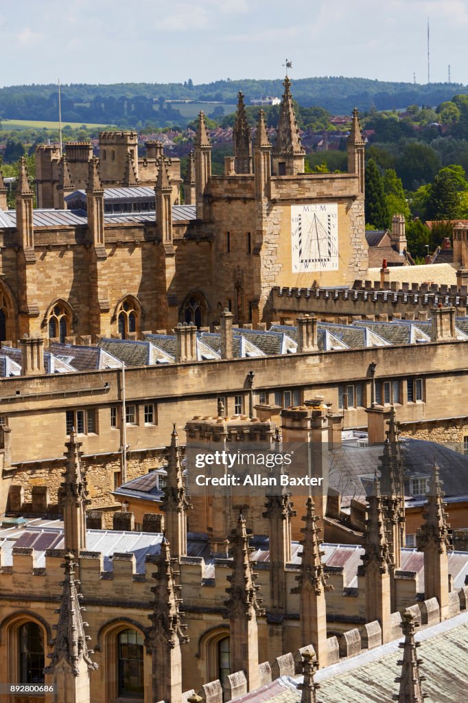 Elevated view of All Souls College and Codrington library