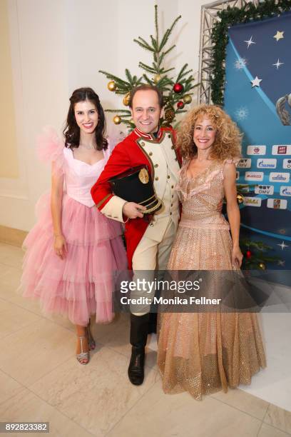 Conny Mooswalder , Reinwald Kranner and Sandra Pires attend the Energy for Life Christmas gala for Children at Hofburg Vienna on December 14, 2017 in...