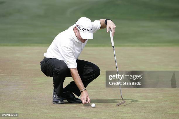 Scott Verplank during the fourth and final round of the EDS Byron Nelson Championship held on the Tournament Players Course at TPC Four Seasons...