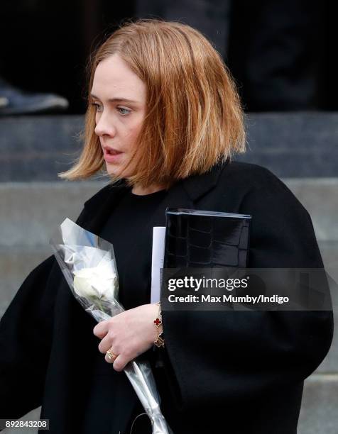 Adele attends the Grenfell Tower national memorial service at St Paul's Cathedral on December 14, 2017 in London, England. The multi-faith memorial...