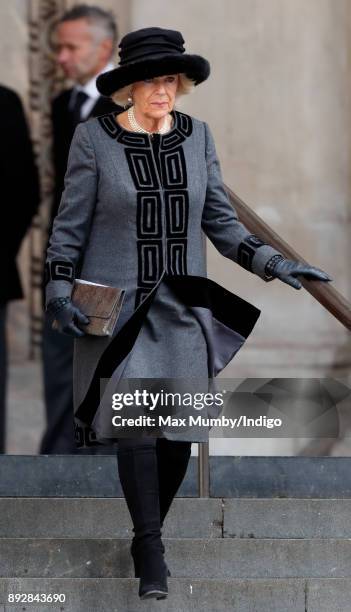Camilla, Duchess of Cornwall attends the Grenfell Tower national memorial service at St Paul's Cathedral on December 14, 2017 in London, England. The...