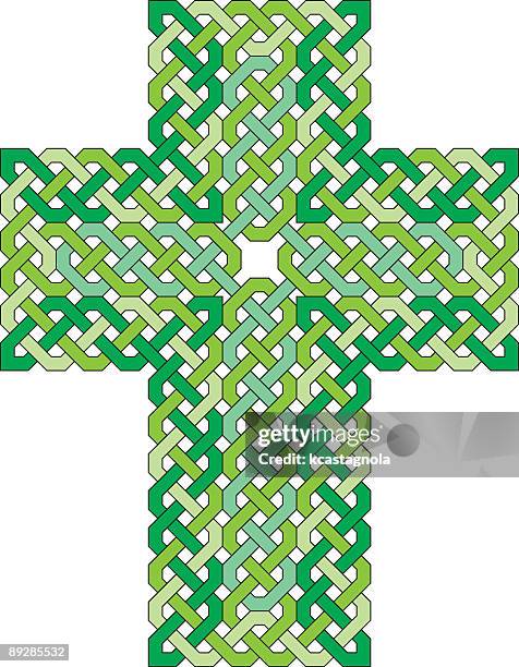 ilustrações de stock, clip art, desenhos animados e ícones de cruz celta knotwork - cruz celta