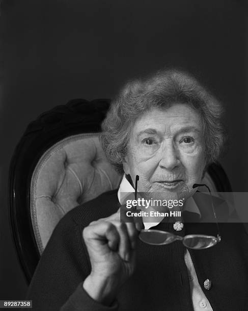 Author Beverly Cleary poses for a portrait session at her home in Carmel, CA in April, 2007.