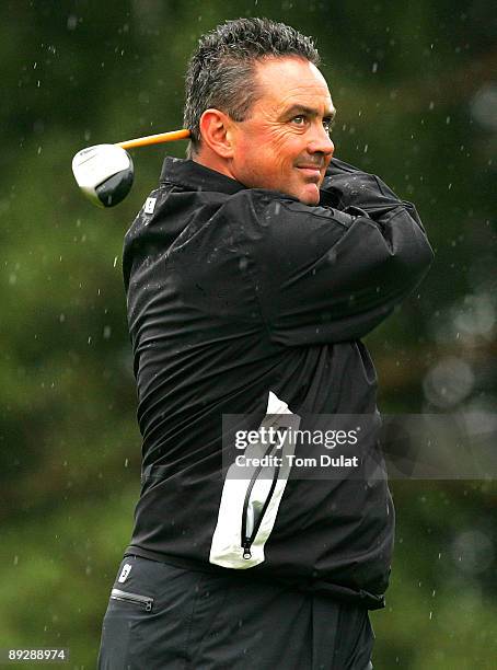 Gregory Haenen of Boughton tees off from the 1st hole during the Virgin Atlantic PGA National Pro-Am Regional Qualifier at The Royal Ashdown Forest...