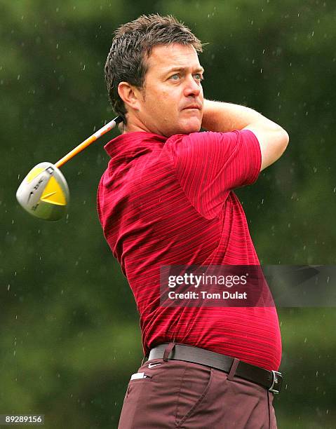 David Ledingham of Chestfiled tees off from the 1st hole during the Virgin Atlantic PGA National Pro-Am Regional Qualifier at The Royal Ashdown...