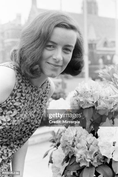 Sara Keays, 23 year old is Secretary to Bernard Braine Conservative MP, and works in Westminster, pictured in Parliament Square, London, Thursday...