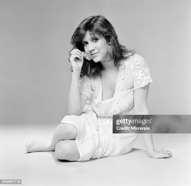 Carrie Fisher, American actress in in the UK to coincide with the release of new film, Star Wars Episode VI Return of the Jedi, in which she plays...