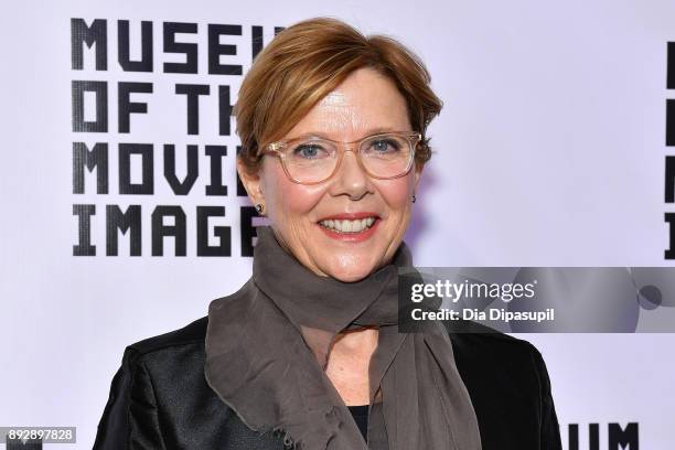 Annette Bening attends the Museum of the Moving Image Salute to Annette Bening at 583 Park Avenue on December 13, 2017 in New York City.