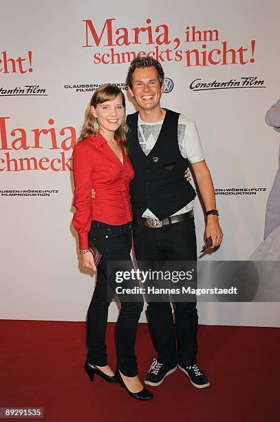 Malte Arkona and Anna Maria attend the world premiere of "Maria, Ihm Schmeckt's Nicht!" on July 27, 2009 in Munich, Germany.