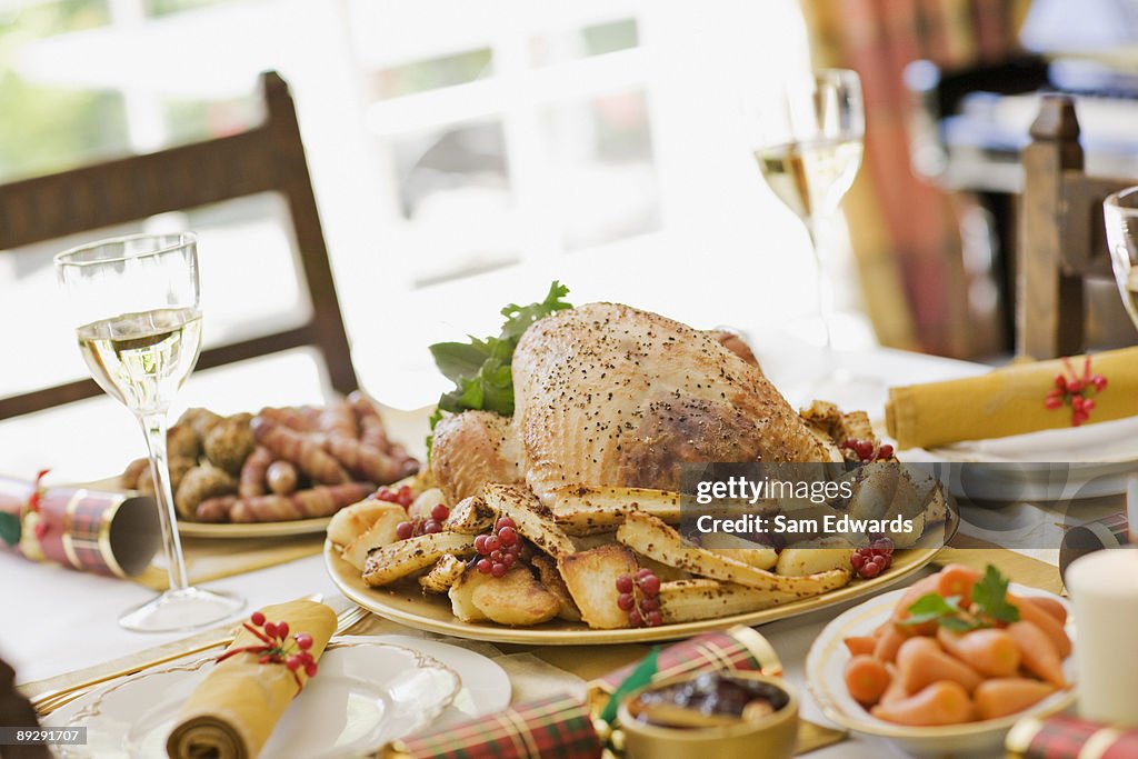 Christmas Turkey Dinner High-Res Stock Photo - Getty Images