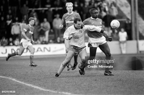 Reading v Bury, final score 1-0 to Reading. League Division Three. Elm Park, 20th April 1991.