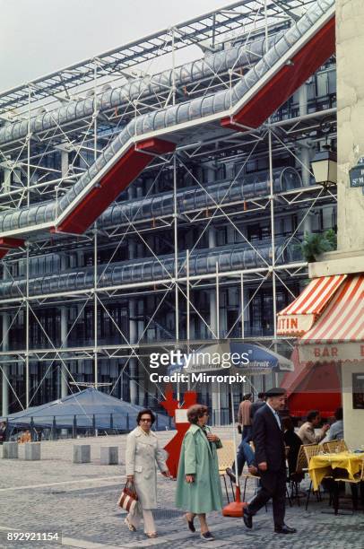 Georges Pompidou Centre, Paris, France. August 1977.