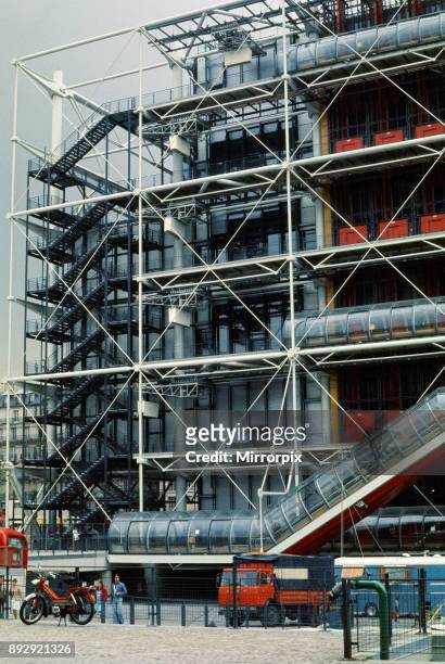 Georges Pompidou Centre, Paris, France. August 1977.