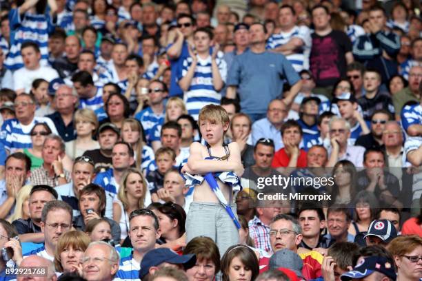 English Premier League match at Pride Park. Derby County 0 v Reading 4. Despite Reading's huge away win they are relegated to the Championship due to...