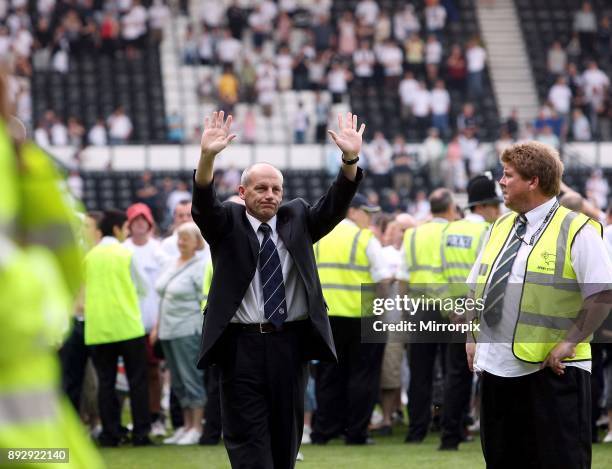 English Premier League match at Pride Park. Derby County 0 v Reading 4. Despite Reading's huge away win they are relegated to the Championship due to...