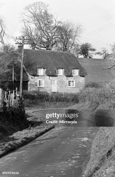 Village scenes in Morden, Dorset, 9th March 1967.