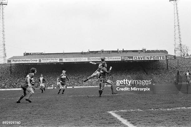 Birmingham City v Middlesbrough. Final score 1-0 to Birmingham City. FA Cup Quarter-final. Played at St Andrews Stadium, 8th March 1975.