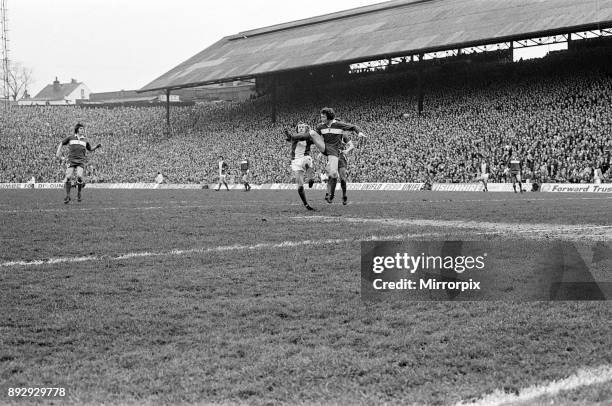 Birmingham City v Middlesbrough. Final score 1-0 to Birmingham City. FA Cup Quarter-final. Played at St Andrews Stadium, 8th March 1975.