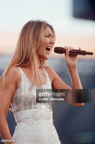 Celine Dion in Concert, Let's Talk About Love World Tour, Murrayfield Stadium, Edinburgh, Scotland, Thursday 8th July 1999.
