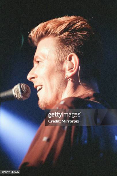 David Bowie in Concert, The Earthling World Tour, pictured at Rock City, Nottingham, Tuesday 5th August 1997.