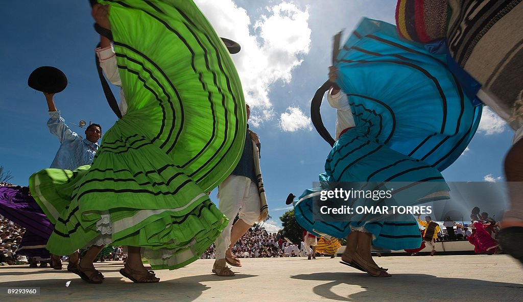 Dancers from Ixtepec city perform during