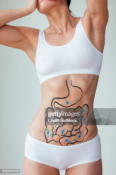 problemi digestivi - ghiandola intestinale foto e immagini stock
