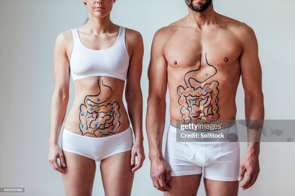 Male and Female Intestinal Health Concept