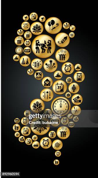 new jersey new year holiday celebration background pattern - time square stock illustrations