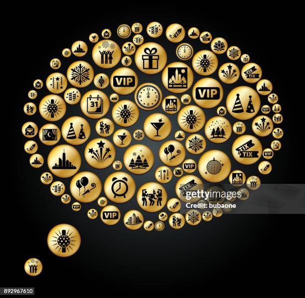 speech bubble new year holiday celebration background pattern - time square stock illustrations