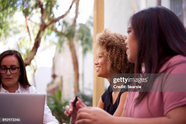 syd112017 diverse female business meeting - searsie stock pictures, royalty-free photos & images