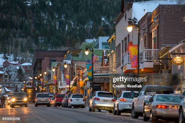 park city, utah - park city utah night stock pictures, royalty-free photos & images