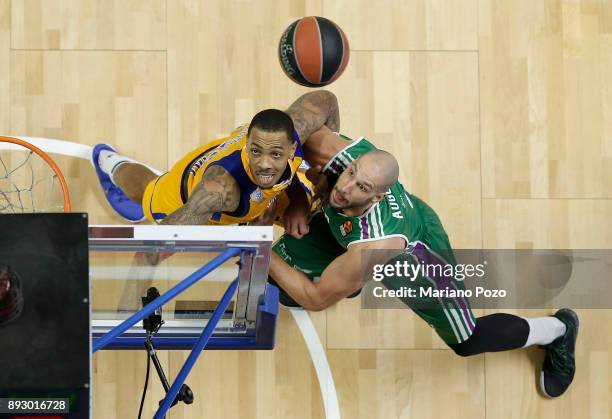 James Augustine, #40 of Unicaja Malaga in action during the 2017/2018 Turkish Airlines EuroLeague Regular Season game between Unicaja Malaga and...