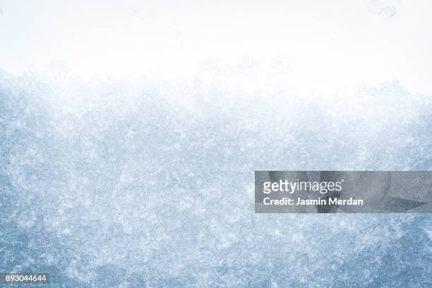 frozen snow window - glass ice stock pictures, royalty-free photos & images