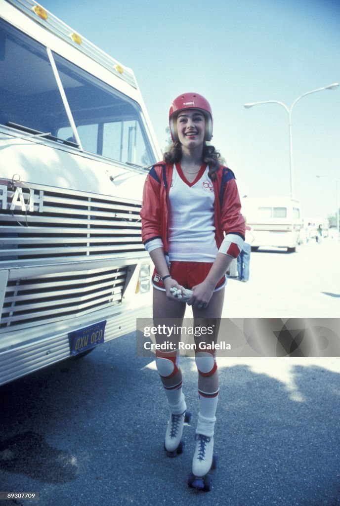 Brooke Shields Photographed at a Taping of "Celebrity Challenge of the Sexes"