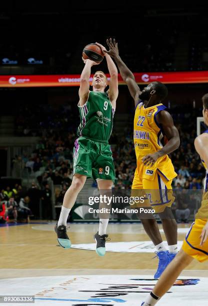 Alberto Diaz, #9 of Unicaja Malaga in action during the 2017/2018 Turkish Airlines EuroLeague Regular Season game between Unicaja Malaga and Khimki...